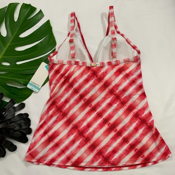 NWT$134 Sunsets [ 34E/ 32F/ 30G ] Forever Tankini & Wild Thing Bikini Bottom SET - Picture 6 of 12